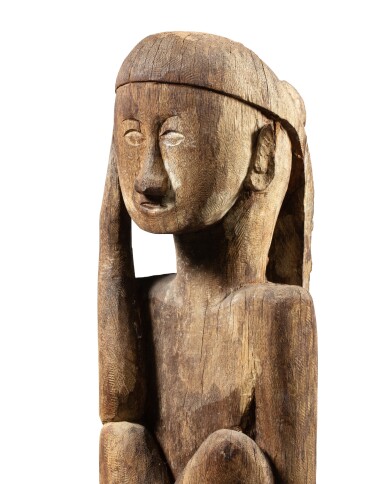 View full screen - View 1 of Lot 45. Statue hampatong, Dayak, Kalimantan, Bornéo, Indonésie | Hampatong Dayak Figure, Kalimantan, Borneo, Indonesia.
