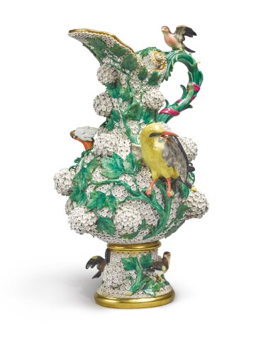 View full screen - View 1 of Lot 282. A MEISSEN LARGE 'SCHNEEBALLEN' EWER, LATE 19TH CENTURY.