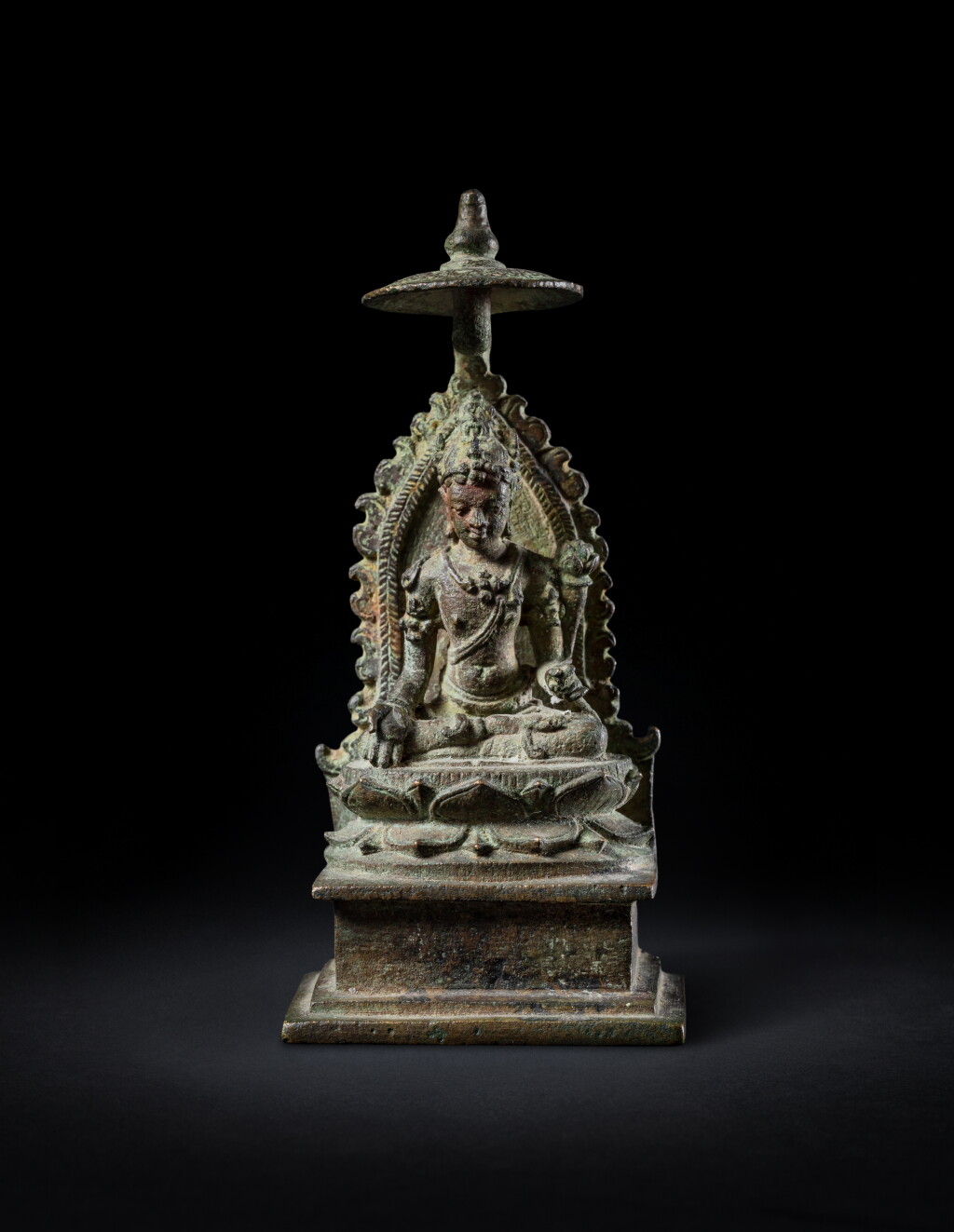 View full screen - View 1 of Lot 3. A bronze figure of Padmapani, Java, 10th century.