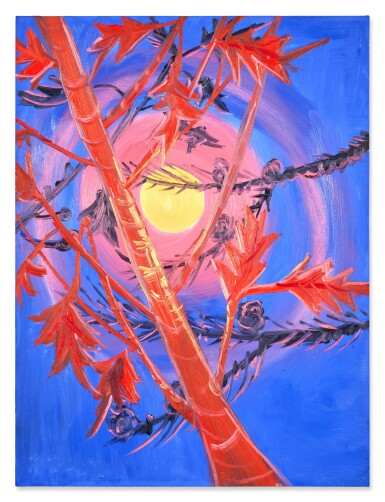 View full screen - View 1 of Lot 607. Little Peach Moon (Full Lover´s Moon, Red Trees, Cushing), 2021.