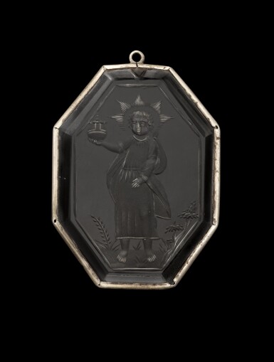 View full screen - View 1 of Lot 29. ITALIAN, 16TH CENTURY | INTAGLIO WITH SAINT STEPHEN OR THE INFANT CHRIST.