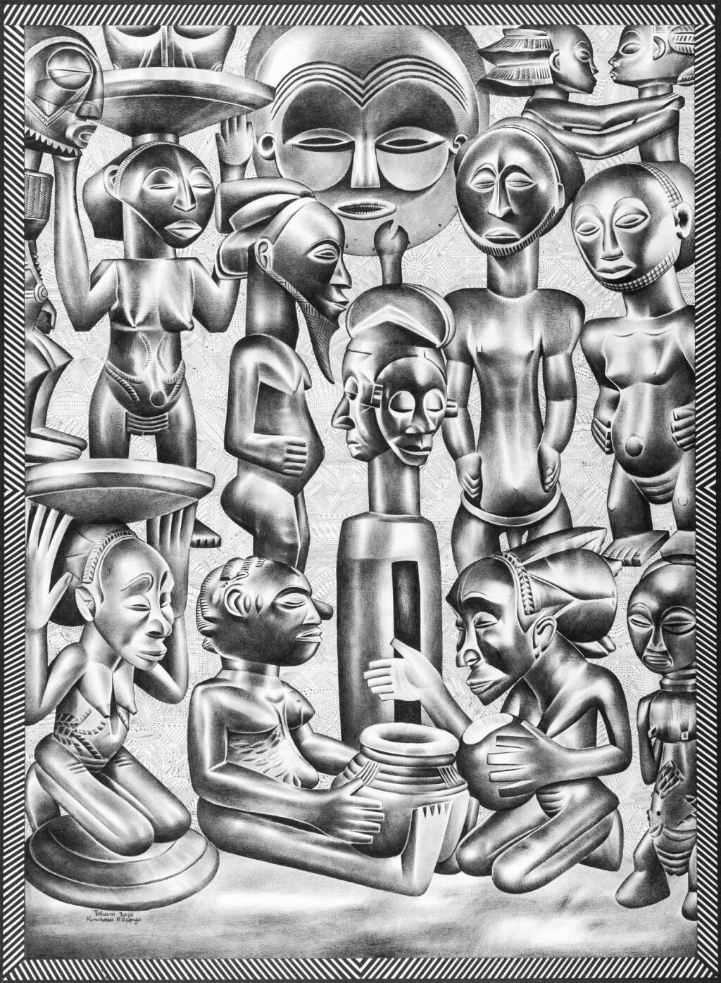 Voir en plein écran - Voir 1 du lot 15. RAYMOND TSHAM MATENG | LE SOLEIL.