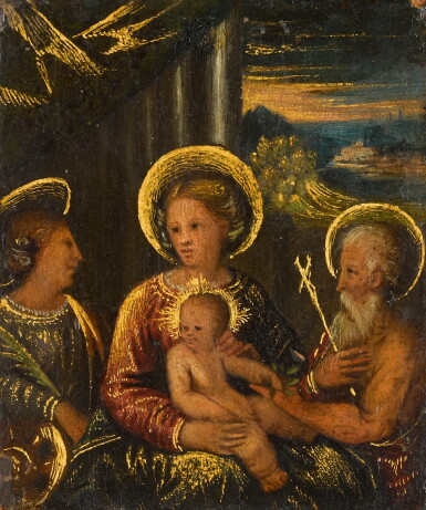View full screen - View 1 of Lot 165. The Holy Family with Saint Catherine.
