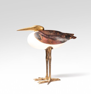 View full screen - View 1 of Lot 187. Grand échassier lamp.