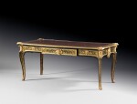 A Louis XV gilt-bronze mounted Boulle marquetry writing desk, circa 1760, after a model by André-Charles Boulle | Bureau plat en placage d'ébène, bois noirci et écaille brune d'époque Louis XV, vers 1760, d'après un modèle d'André-Charles Boulle