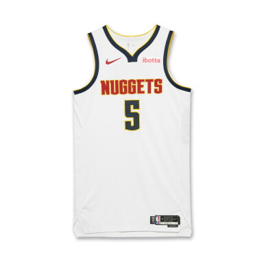 View full screen - View 1 of Lot 40. Tyus Jones Denver Nuggets 2026 NBA Playoffs Western Conference Round 1 Game Issued Association Edition Jersey | Game 1 .