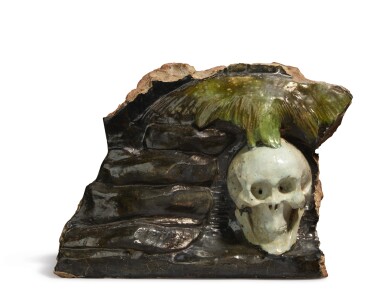 View full screen - View 1 of Lot 731. fragment of a relief with skull.