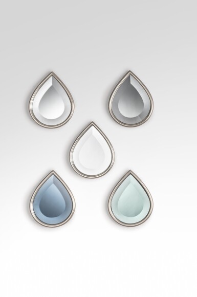 View full screen - View 1 of Lot 142. Ensemble de Cinq Miroirs Gouttes.