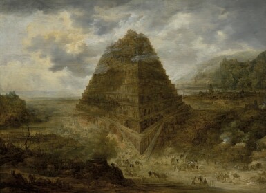 View full screen - View 1 of Lot 98. FRANS DE MOMPER | The Tower of Babel.