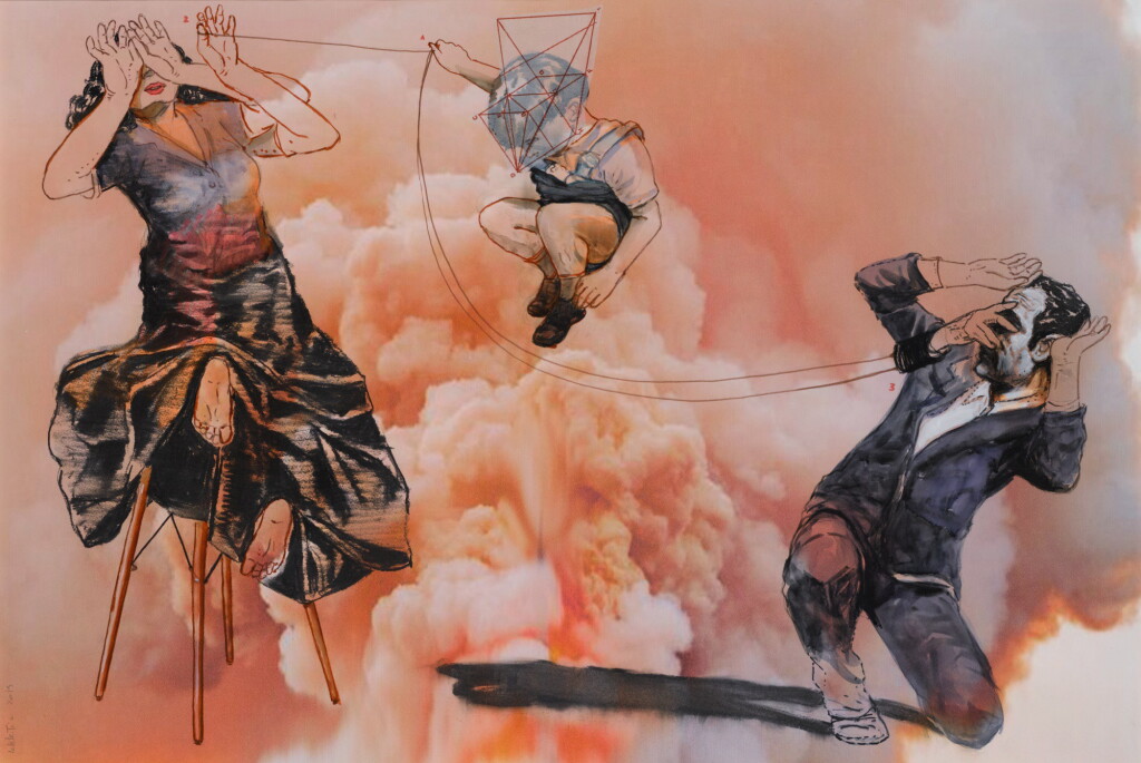 View full screen - View 1 of Lot 59. MOHAMED LEKLETI | AUTOUR DE TOI GRAVITE CETTE LIBERTÉ IMMENSE.