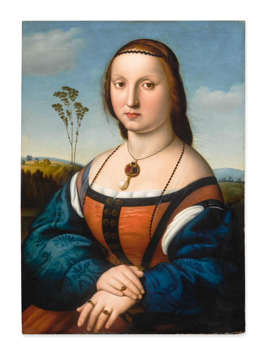 View full screen - View 1 of Lot 22. AFTER RAFFAELLO SANZIO, CALLED RAPHAEL | PORTRAIT OF MADDALENA DONI.
