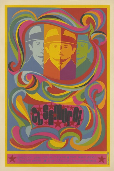 View full screen - View 1 of Lot 219. LE SAMOURAI / EL SAMURAI (1967) FIRST CUBAN RELEASE SILKSCREEN POSTER, 1965.