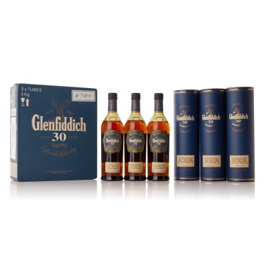View full screen - View 1 of Lot 6152. Glenfiddich 30 Year Old 40.0 abv NV (3 BT70).
