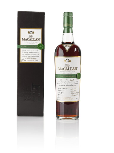 View full screen - View 1 of Lot 79. The Macallan 13 Year Old Easter Elchies Cask Selection Green Ribbon 2009 Release 52.8 abv 1995 .