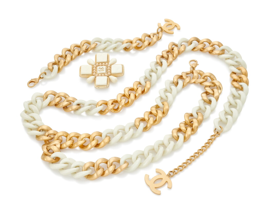 View full screen - View 1 of Lot 43. CHANEL | BELT, BRACELET AND BROOCH .