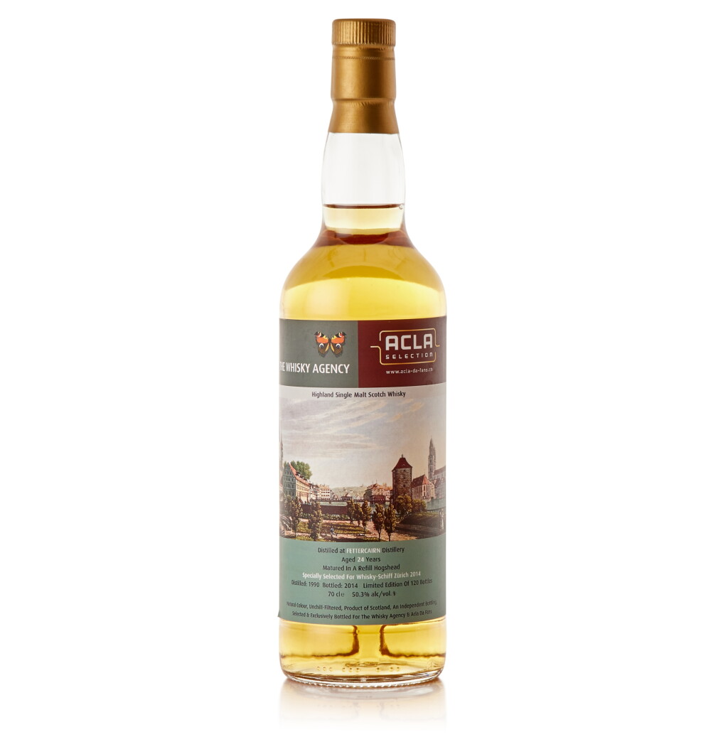 View full screen - View 1 of Lot 6592. Fettercairn The Whisky Agency 24 Year Old ACLA Selection 59.3 abv 1990 (1 BT70).