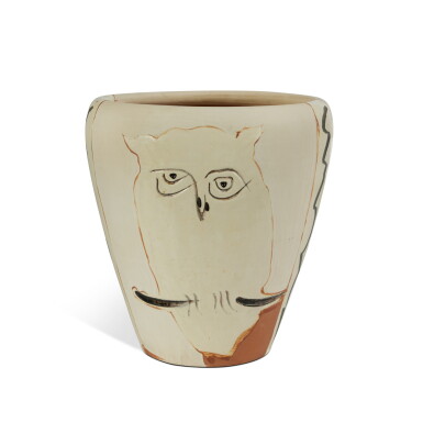 View full screen - View 1 of Lot 10. Visage et hibou (Alain Ramié 407).