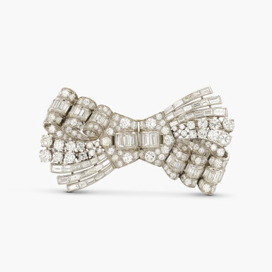 View full screen - View 1 of Lot 2. Double Clip Brooch.