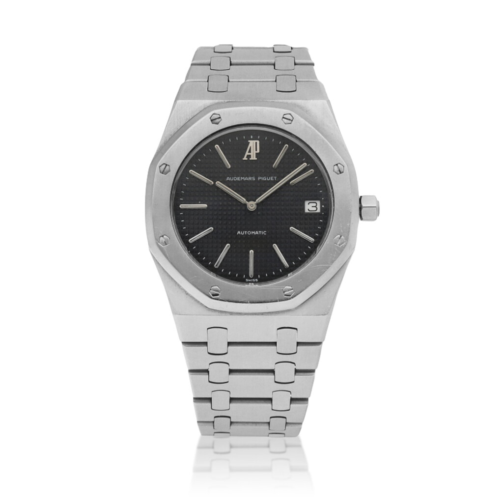 View full screen - View 1 of Lot 90. 'D-Series Jumbo' Royal Oak, ref. 5402ST Stainless steel wristwatch with date and bracelet Circa 1979 | 愛彼 | 5402ST型號「'D-Series Jumbo' Royal Oak」精鋼鍊帶腕錶備日期顯示,年份約1979.