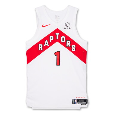 View full screen - View 1 of Lot 45. Gradey Dick Toronto Raptors 2025-2026 Game Worn Association Edition Jersey .