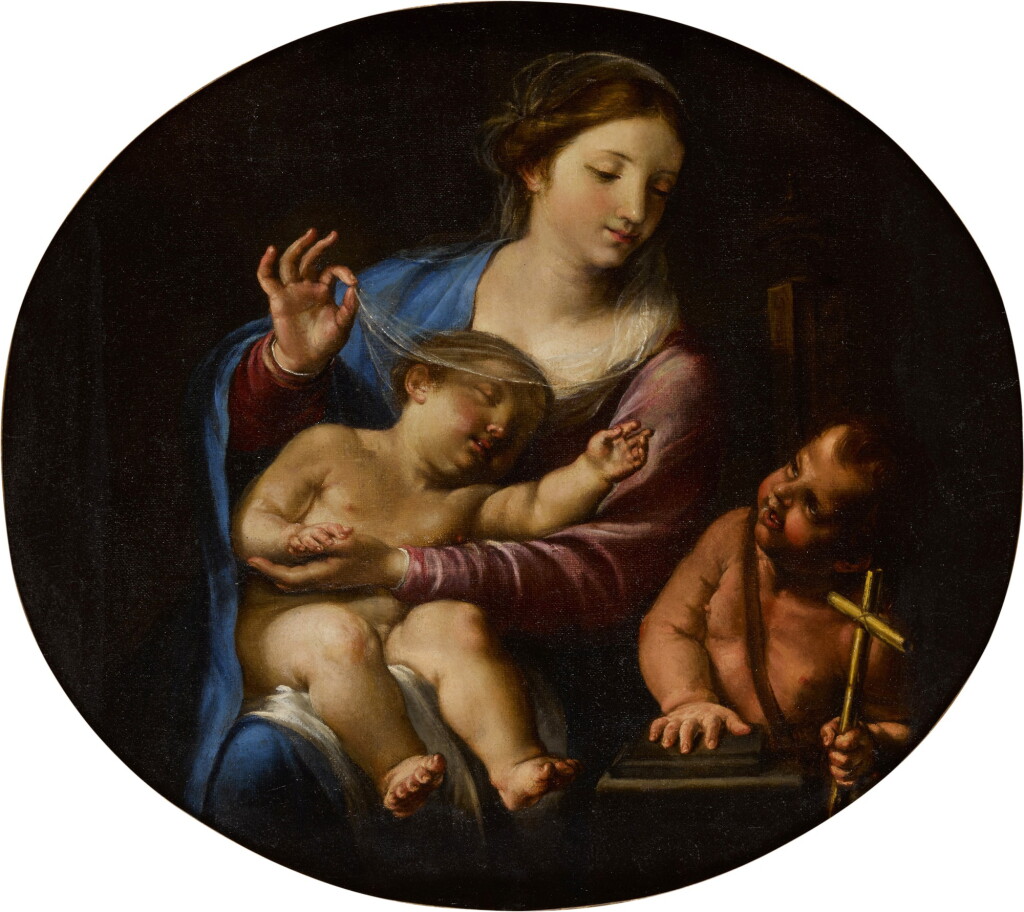 View full screen - View 1 of Lot 35. Madonna and Child with the Infant Saint John the Baptist.