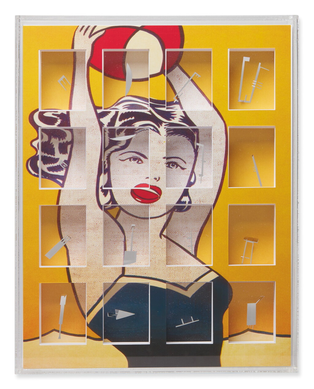 View full screen - View 1 of Lot 529. MARCO MAGGI | TURNER BOX – COMPLETE COVERAGE ON ROY LICHTENSTEIN (GIRL WITH BALL).
