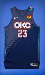 Brooks Barnhizer Oklahoma City Thunder 2025-2026 Game Worn City Edition Jersey