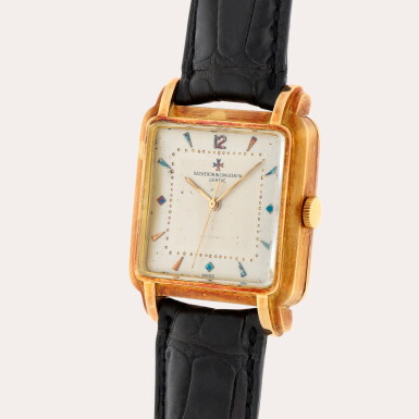 View full screen - View 1 of Lot 334. Reference 4657 | A yellow gold wristwatch | Circa 1950.