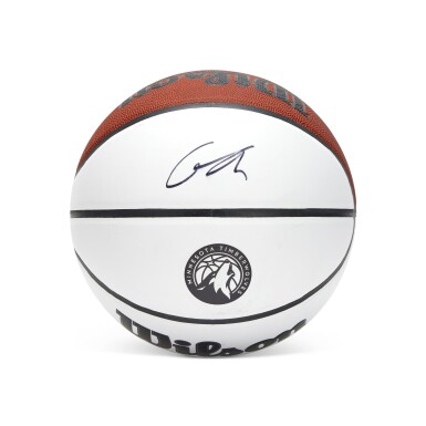 View full screen - View 1 of Lot 9. Rudy Gobert Signed Minnesota Timberwolves Basketball.