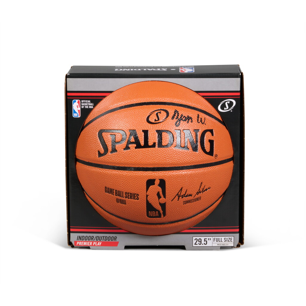 View full screen - View 1 of Lot 44. NBA Official Spalding Basketball Signed by Zion Williamson.