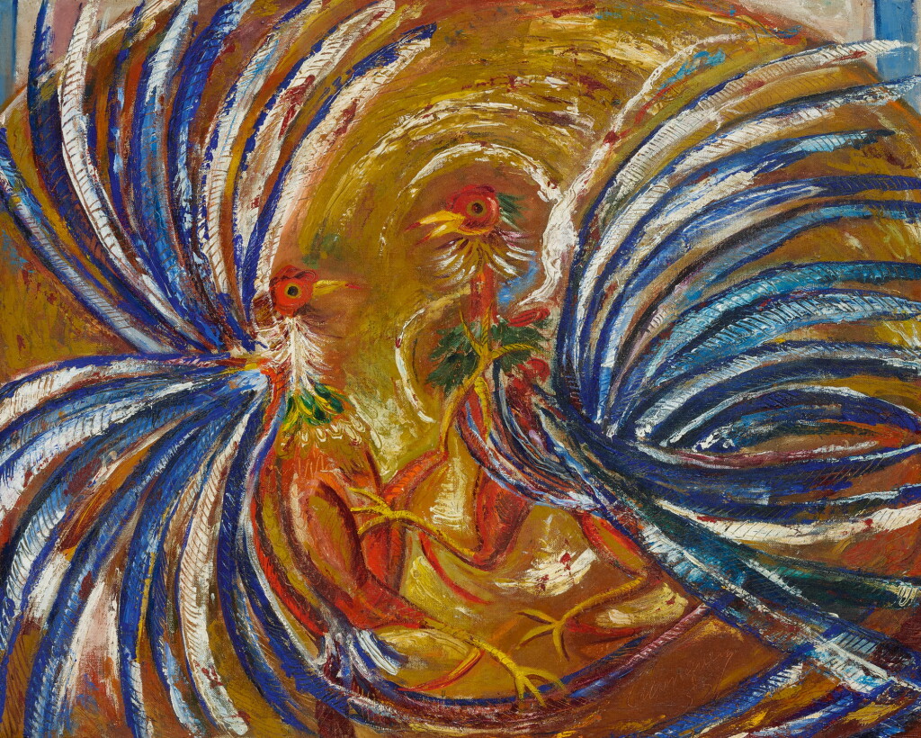 View full screen - View 1 of Lot 48. CARLOS ENRÍQUEZ | PELEA DE GALLOS.