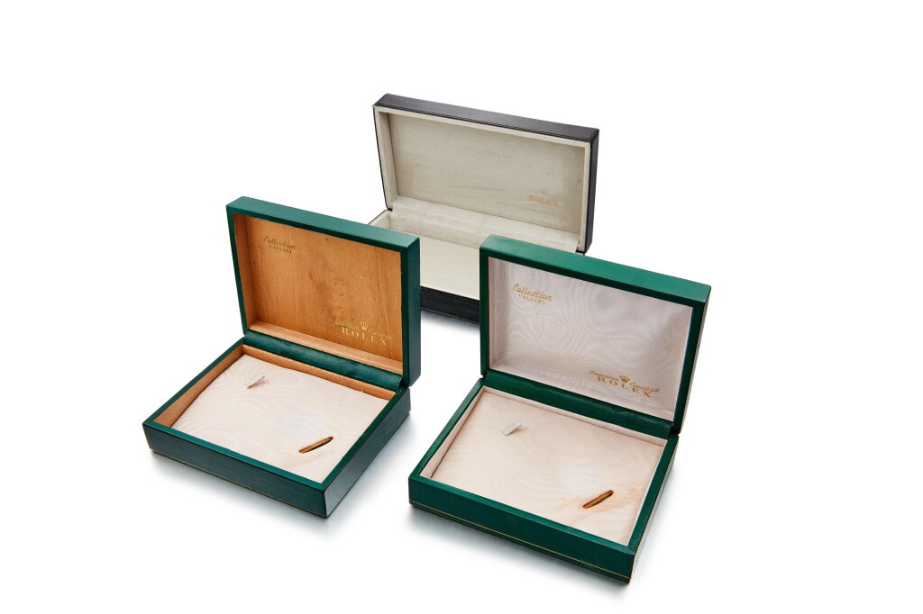 View full screen - View 1 of Lot 8171. Cellini | A set of three presentation boxes, Circa 1960 and 1990 | 勞力士 | Cellini | 一套三個盒子,約1960年及1990年製.