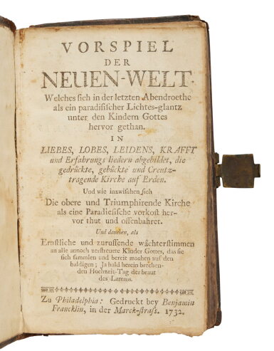 View full screen - View 1 of Lot 1054. Benjamin Franklin Imprints | A pair of Benjamin Franklin's rarest imprints.
