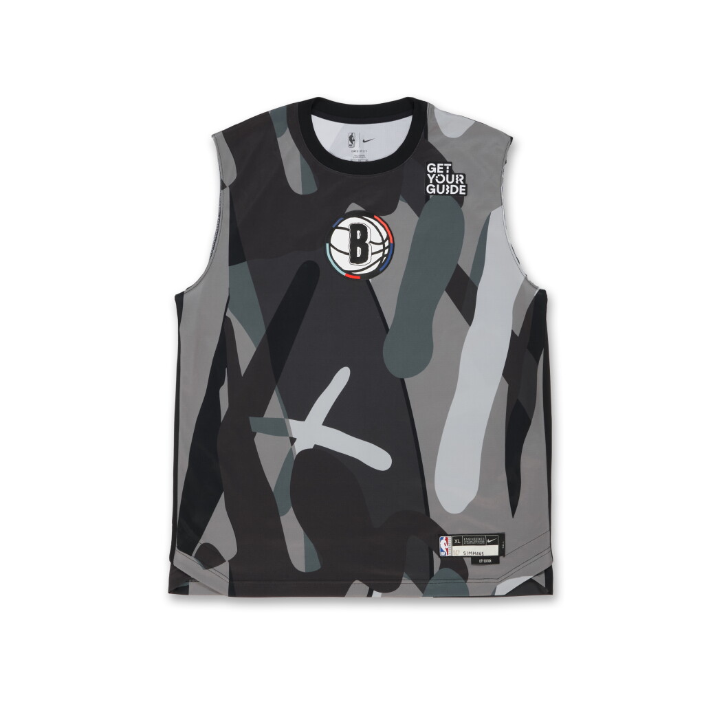 View full screen - View 1 of Lot 182. Ben Simmons Brooklyn Nets 2024-2025 City Edition Warmup Top.