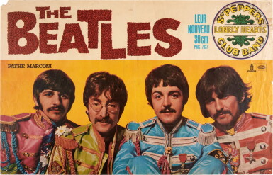 View full screen - View 1 of Lot 26. The Beatles | Sgt. Peppers Lonely Hearts Club Band Promotional Poster, French, 1967.