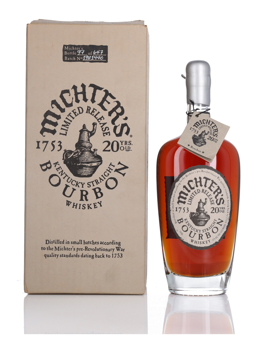 View full screen - View 1 of Lot 329. Michter's Small Batch Bourbon 20 Year Old 114.2 Proof NV (1 BT 75cl).