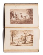 "Recueil de lithographies, dessins, travaux d'architecture et d'archéologie". Environ 74 dessins ou aquarelles et 48 gravures. Album probablement constitué par le fils de l'architecte.