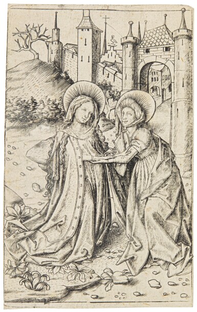 View full screen - View 1 of Lot 13. MASTER ES | THE VISITATION (LEHRS 16).