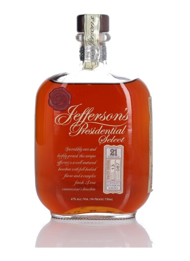 View full screen - View 1 of Lot 269. Jefferson's Presidential Select Bourbon 21 Year Old 94 Proof NV (1 Bottle 75cl).