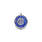 Enamel and diamond pendant/watch