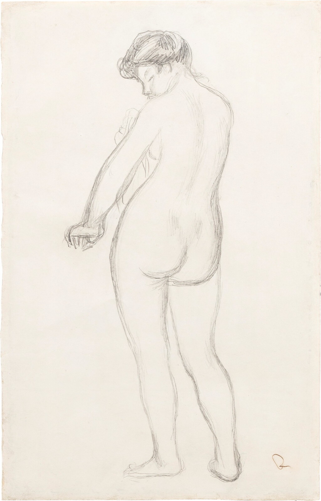 View full screen - View 1 of Lot 168. Baigneuse de dos s'essuyant.