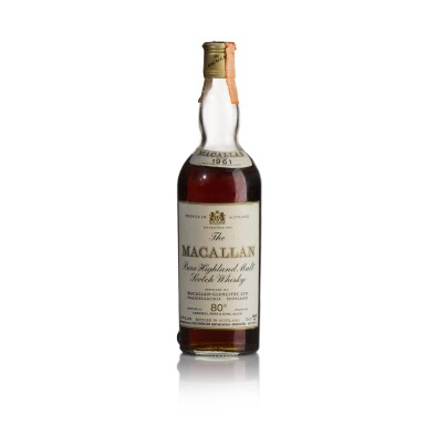 View full screen - View 1 of Lot 42. The Macallan Over 15 Year Old 80 Proof 1961 (1 BT26 2/3 Fl.Oz).