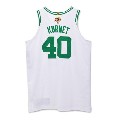 View full screen - View 1 of Lot 7. Luke Kornet Boston Celtics 2024 NBA Finals Game Worn Association Edition Jersey | Game 1.