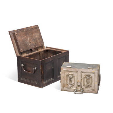 View full screen - View 1 of Lot 181. Two Victorian cast-iron safes, 19th century.