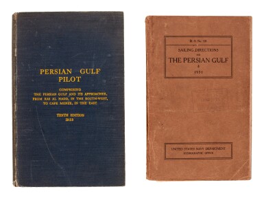 View full screen - View 1 of Lot 134. Persian Gulf and the Mediterranean | Sea Pilots of the Gulf and Mediterranean, 1908-1955, 9 volumes.