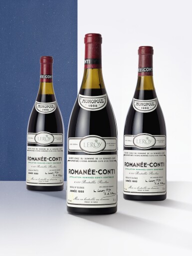 View full screen - View 1 of Lot 5125. Romanée Conti 1988 Domaine de la Romanée-Conti (3 BT).