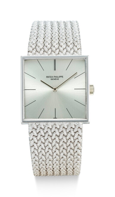 View full screen - View 1 of Lot 514. PATEK PHILIPPE | REFERENCE 3503 A WHITE GOLD BRACELET WATCH, MADE IN 1965.