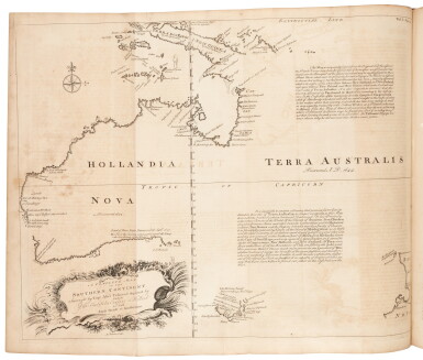 View full screen - View 1 of Lot 172. John Harris | A Complete Collection of Voyages and Travels, 1744-48, 2 volumes, folio, maps and plates, modern half calf.