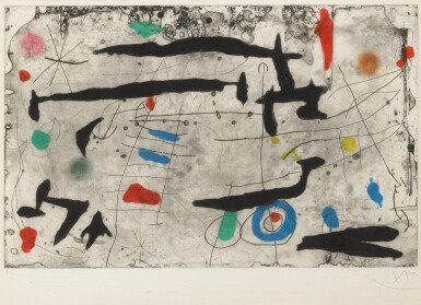 View full screen - View 1 of Lot 177. JOAN MIRÓ | TRACÉ SUR LA PAROI II (D. 441).