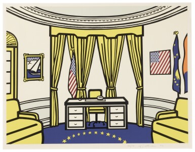View full screen - View 1 of Lot 2. ROY LICHTENSTEIN | THE OVAL OFFICE (C. 277).